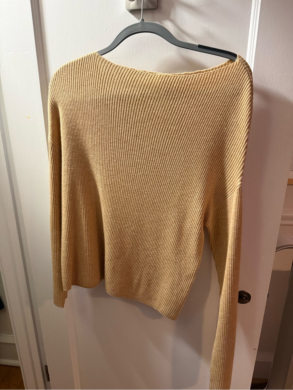 LPA Women's Ribbed Crewneck Sweater in Camel